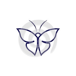 Vector Butterfly conceptual simple colorful icon Logo Vector Animal Insect photo
