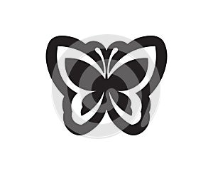 Vector - Butterfly conceptual simple, colorful icon. Logo. Vector illustration