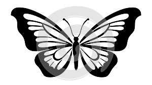 Vector - Butterfly conceptual simple icon. Logo. Vector illustration