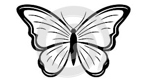 Vector - Butterfly conceptual simple icon. Logo. Vector illustration