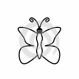 Vector - butterfly context simple icon. Logos. Vector illustration