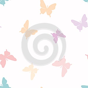 Vector butterfly seamless repeat pattern background