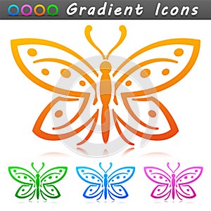 Vector butterfly symbol icon design