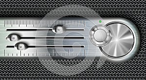 Vector buttons with mixing console faders