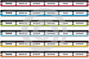 Vector buttons navigation menu