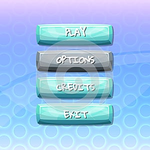 Vector buttons with text for game
