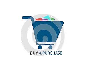 Vector Buy Shop Cart Purchase Checkout Icon - Trolly Sign For online purchases