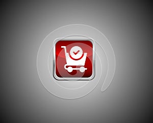 Vector Buy Shop Cart Purchase Checkout Icon - Trolly Sign For online purchases