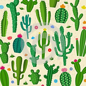 Vector cactus pattern