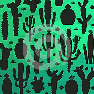 Vector cactus pattern