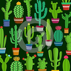 Vector cactus pattern