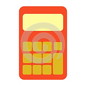 Vector of the calculator icon. Economy, finance sign isolated on white, economy concept, fashionable flat style for