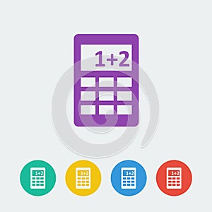 Vector calcule flat circle icon