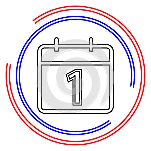 Vector calendar day icon, day symbol, event icon