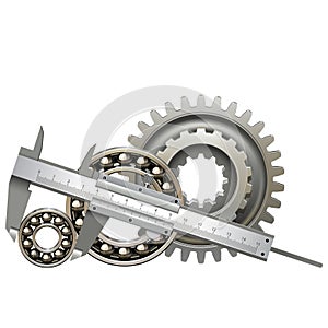 Vector Calipers with Bearings and Gearwheel