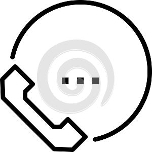 Call loading Icon Isolated On White Background