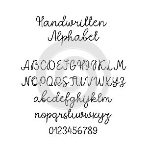 Vector Calligraphy Alphabet. Exclusive Letters. Decorative handwritten brush font for Wedding Monogram, Logo, Invitation