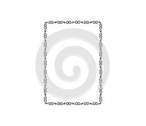 Vector calligraphy ornamental decorative frame isolated on white background