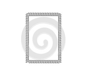 Vector calligraphy ornamental decorative frame isolated on white background