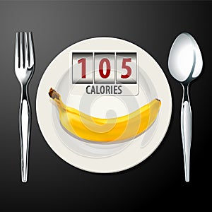 Vector of Calories in Banana