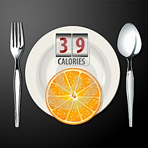 Vector of Calories in Orange