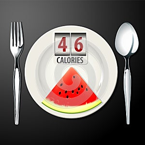 Vector of Calories in Watermelon