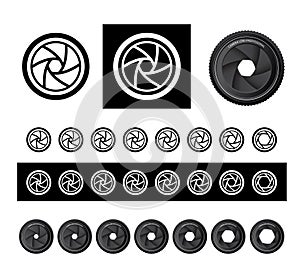 Vector camera shutter apertures