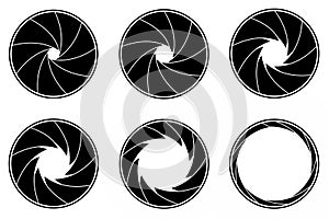 Vector camera shutter apertures