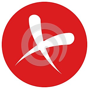 Vector Cancel Flat Icon Illustration