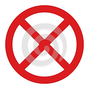 Vector Cancel Flat Icon Symbol