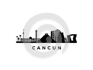 Vector Cancun skyline.