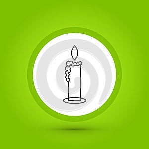Vector candle icon in creative design with elements for mobile a