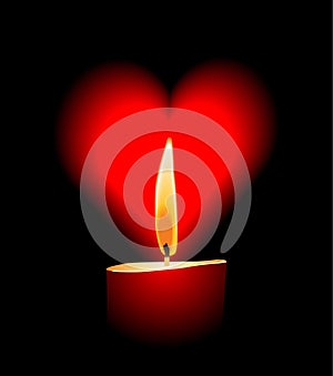 Vector candle love