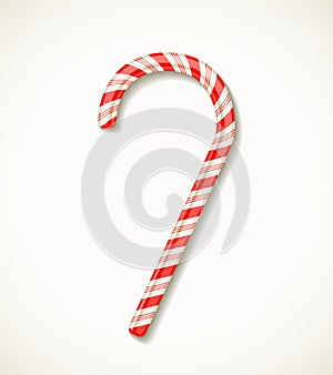 Vector candy cane isolated on white