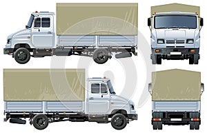 Vector canopy delivery / cargo truck photo