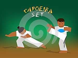 Vector capoeira set