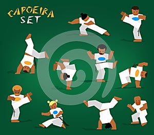 Vector capoeira set