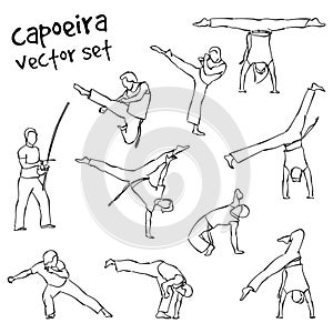 Vector capoeira set