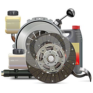 Vector Car Clutch System Parts