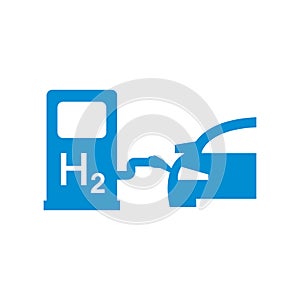 Vector car hydrogen station icon