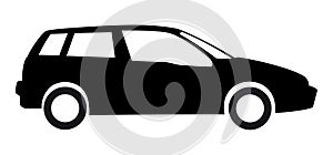 Vector car Icon on white background