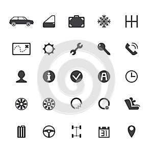 Vector car rental icons