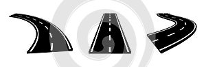 vector car road icons isolated