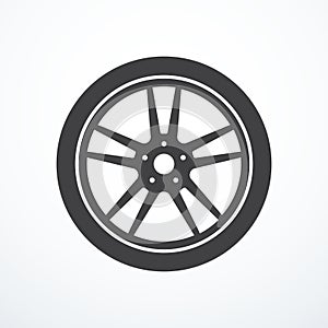 Vector car wheel icon