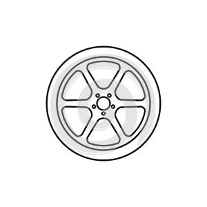 Vector car wheel icon