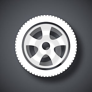 Vector car wheel icon