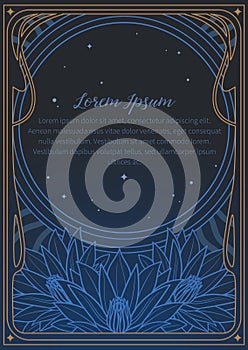 Vector card design in art nouveau style