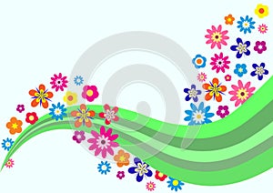 Vector card with flowers