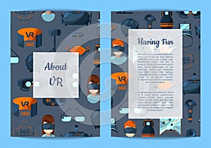 Vector card, flyer or brochure template VR