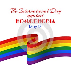 Vector card for the International Day Against Homophobia